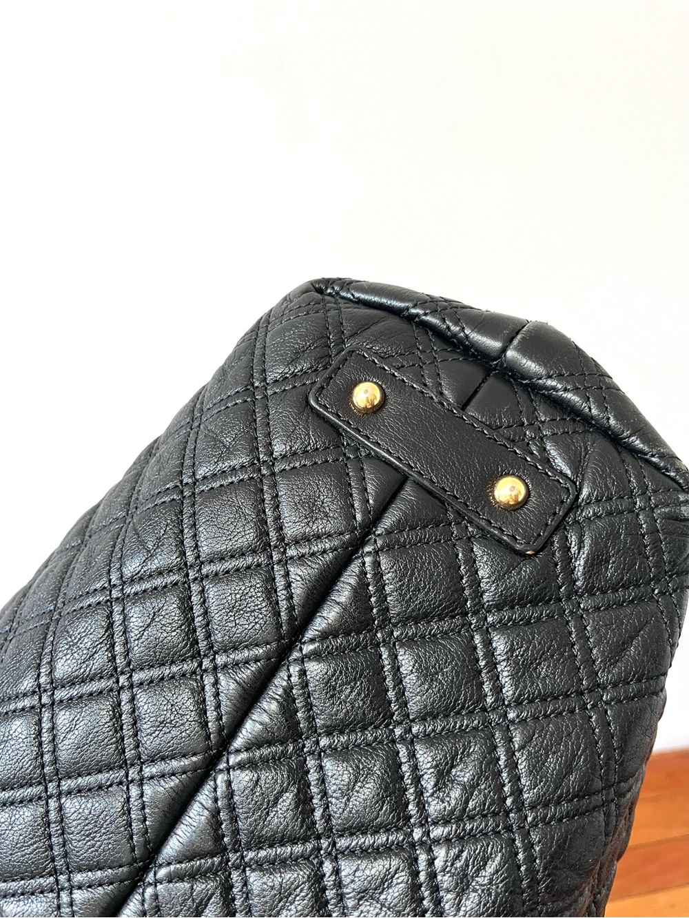 Marc Jacobs Black Quilted Stam Hobo Bag with Gold Chain - Picture 14 of 16
